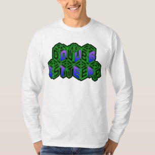 Mens Womens 3D Neon Cubes logo DUBSTEP T-Shirt
