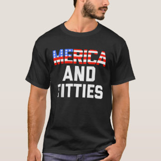 Mens Womens 4th of July Gift Funny Merica  T-Shirt