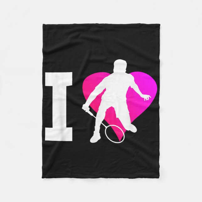 Mens Womens Badminton Badminton Player Shuttle  Fleece Blanket (Front)