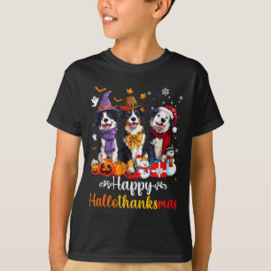 Mens Womens Border Collie Dog Christmas Halloween T-Shirt