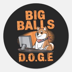 Mens Womens Doge Department Of Government Classic Round Sticker