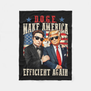 Mens Womens Doge Department Of Government Fleece Blanket
