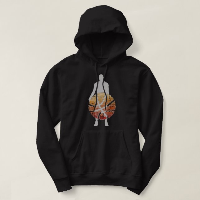Mens Womens Hoodie Sweatshirt Basketball Game (Design Front)