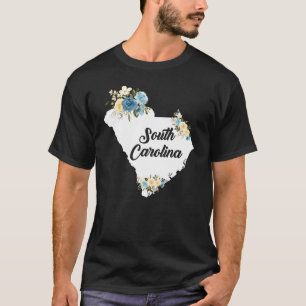 Mens Womens Kids South Carolina Home State Map Flo T-Shirt