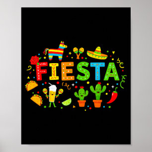 Mens womens mexico mexican 5 de mayo fiesta cinco poster