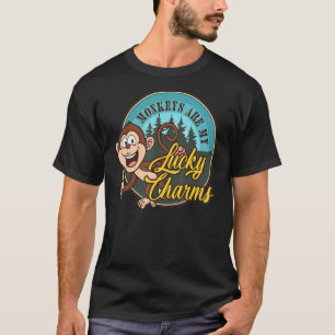 Mens Womens Monkeys Are My Lucky Charms Animal 2 T-Shirt