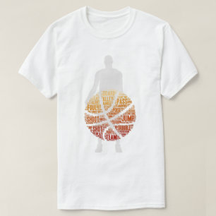 Mens Womens White T-Shirt Basketball Game Sports