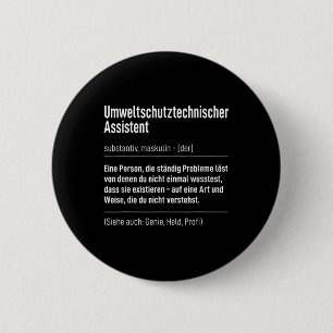 Mens Work Saying Definition Environmental Protecti 6 Cm Round Badge