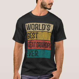 Mens World s Best Great Grandpa Ever Vintage Dad F T-Shirt