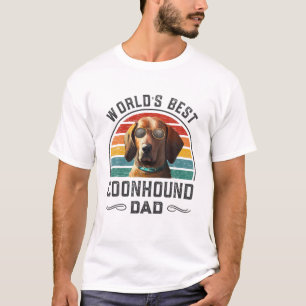 Mens World's Best Coonhound Dad Vintage Redbone Co T-Shirt