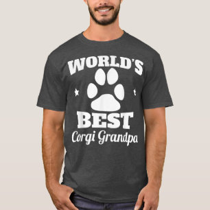 Mens Worlds Best Corgi Grandpa Dog Lover T-Shirt