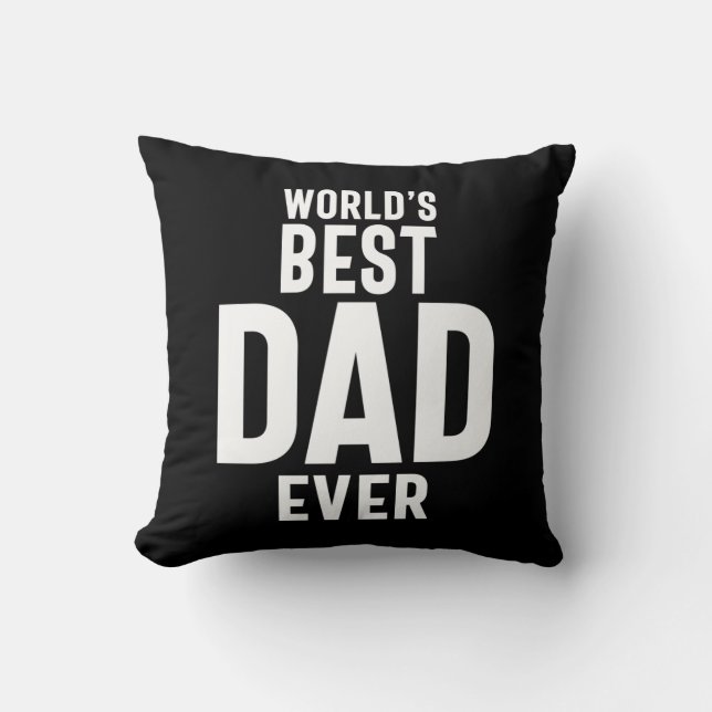 Mens World's Best Dad Ever Cushion (Front)