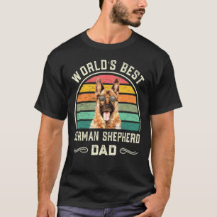 Mens Worlds Best German Shepherd Dad Vintage T-Shirt