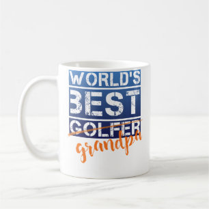 Mens World'S Best Golfer Grandpa Gift Golf Tshirt Coffee Mug