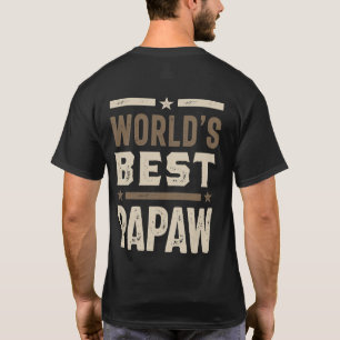 Mens World's Best Papaw Grandpa Gift T-Shirt