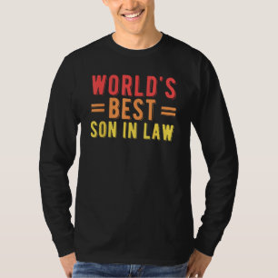 Mens World's Best Son In Law Mother In Law Retro T-Shirt