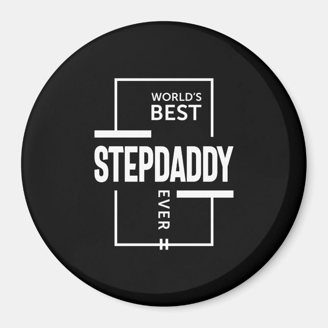 Mens World's Best Stepdaddy Ever Gift Magnet (Front)