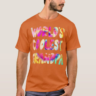 Mens Worlds Coolest Grandpa Ever Cool Tie Dye T-Shirt