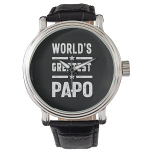 Mens World's Greatest Papo Funny - Father's Day Watch