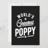 Mens World's Greatest Poppy Father's Day Gift