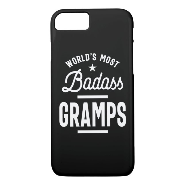 Mens World's Most Badass Gramps Grandpa Gift Case-Mate iPhone Case (Back)