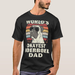 Mens Worlds Okayest Boerboel Dad Vintage Retro T-Shirt