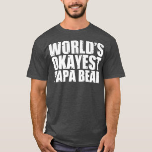 Mens World's Okayest Papa Bear Premium T-Shirt