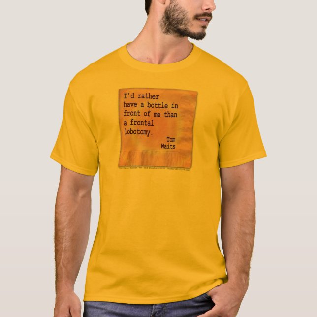 Mens' Wt. Tees - Frontal Lobotomy (Front)