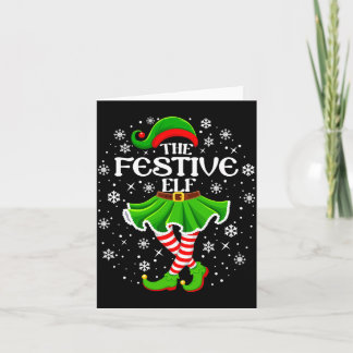 Mens Xmas The Festive Elf Christmas Snow For Girls Card