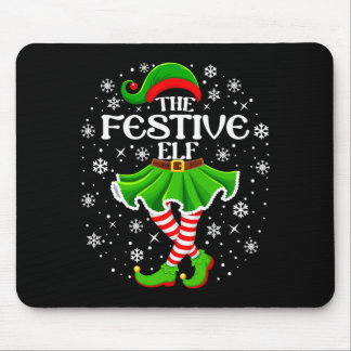 Mens Xmas The Festive Elf Christmas Snow For Girls Mouse Mat
