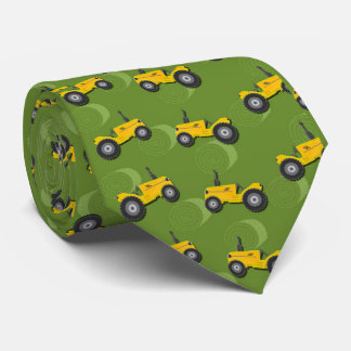 Men's Yellow Farm Tractor Tie