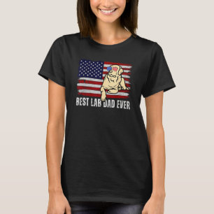Mens Yellow Lab Dad Labrador Retriever Vintage Ret T-Shirt