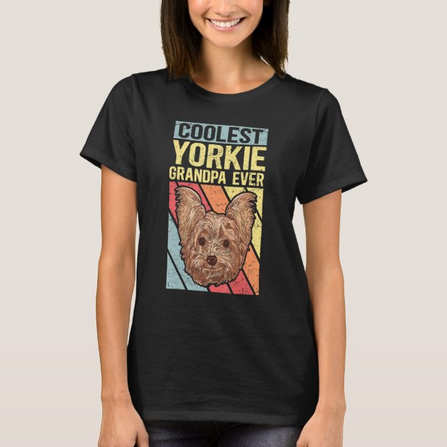 Mens Yorkie Grandpa Dog Owner Yorkshire Terrier 2 T-Shirt (Front)