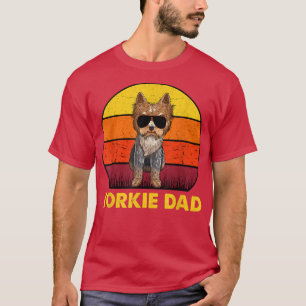 Mens Yorkie Papa Retro Vintage Yorkshire Terrier Y T-Shirt