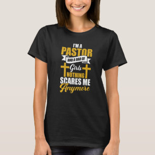 Mens  Youth Preacher I'm A Pastor Nothing Scares M T-Shirt