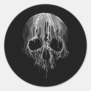 Mens Zombie Hunter Scary Halloween  Classic Round Sticker