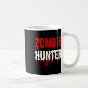 Mens Zombie Hunter Scary Halloween Coffee Mug