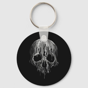 Mens Zombie Hunter Scary Halloween Key Ring
