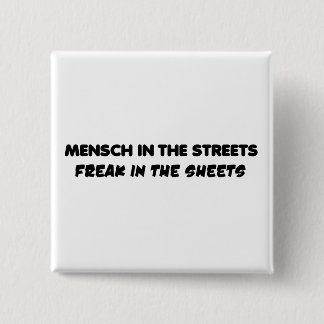 mensch 15 cm square badge