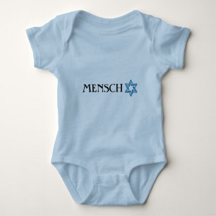 Mensch with Star of David T-shirt Baby Bodysuit