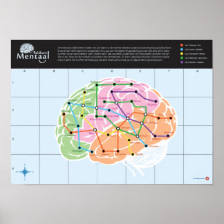 Mentaal Reisburo Hersen map Poster