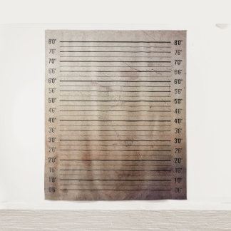 Mental Asylum Line-Up Mugshot Grunge Height Chart Tapestry