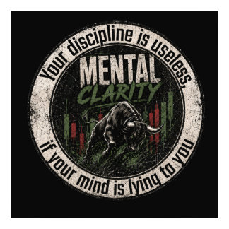 Mental Clarity Over Mind Games Bull Trader Design Photo Print