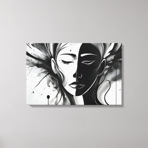 Mental health  abstract art canvas print