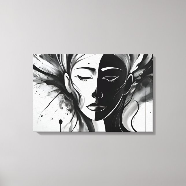 Mental health  abstract art canvas print (Front)
