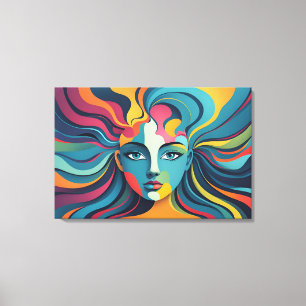 Mental health abstract art canvas print