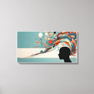 Mental health abstract art canvas print