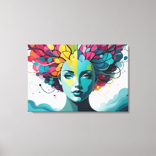 Mental health abstract art canvas print