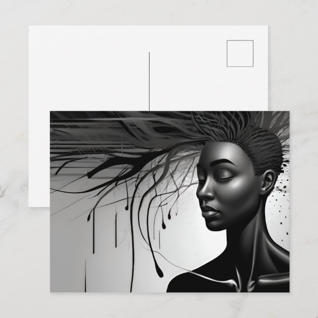 Mental health  abstract art postcard (Front/Back)