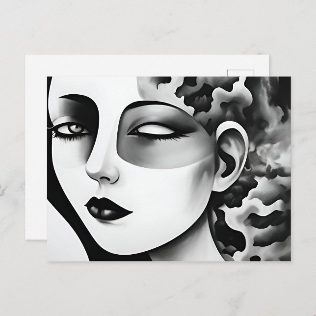 Mental health  abstract art postcard (Front/Back)